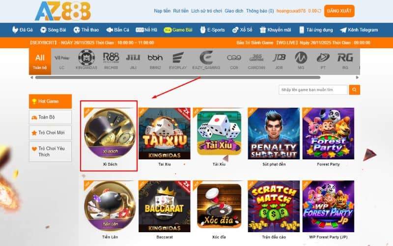Hướng dẫn các bước tham gia xì dách online tại AZ888